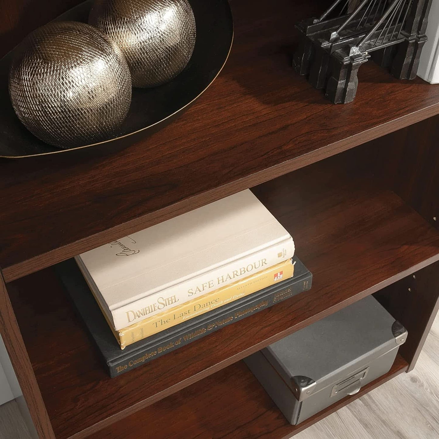 Beginnings 3 Shelf Bookcase In Brook Cherry Finish