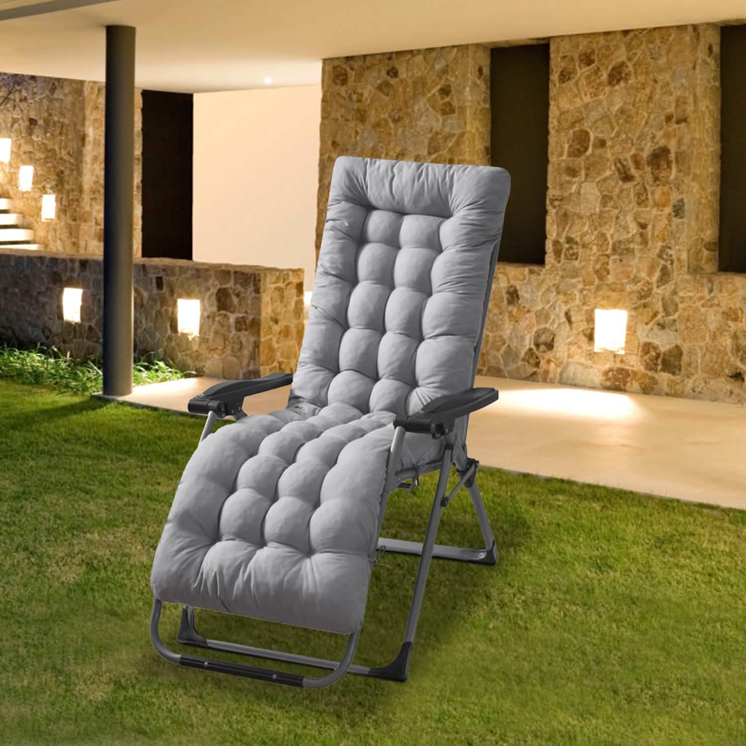 67x22in Chaise Lounger Cushion Recliner Rocking Chair Sofa - Image #0