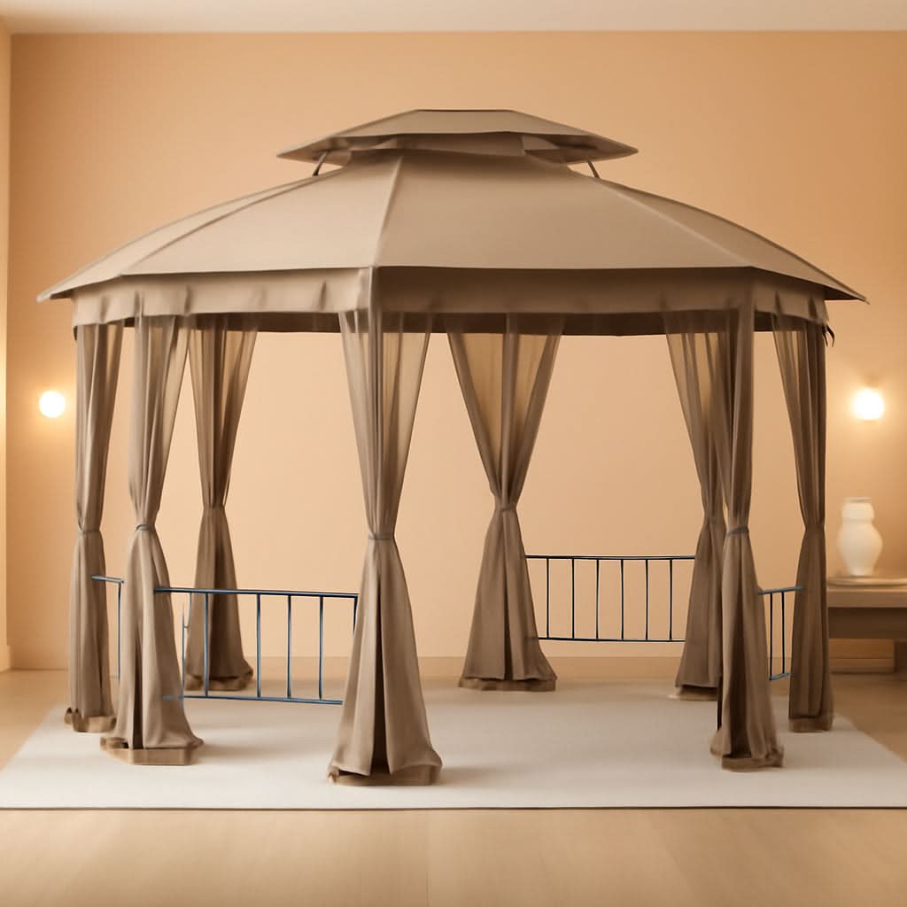 Replacement Canopy For Jefferies Gazebo Beige Whisper RipLock 350