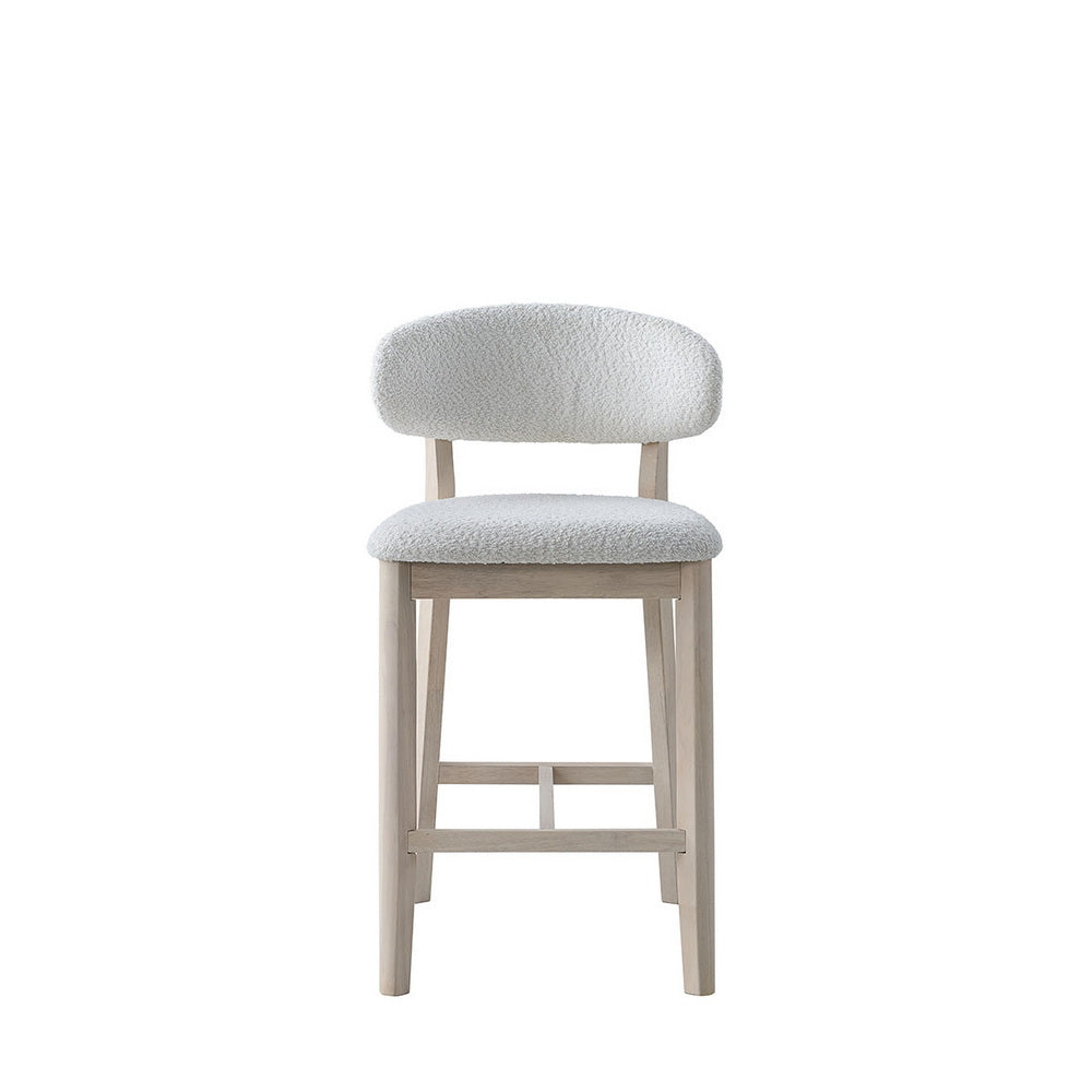 ACTU Counter Stools Set of 2, 26” Upholstered Bar Stools, Solid Wood, Mid-Century Modern - Image #0