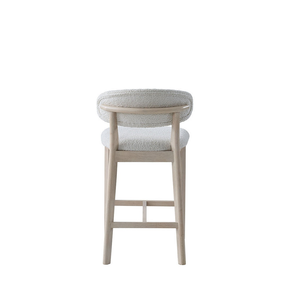 ACTU Counter Stools Set of 2, 26” Upholstered Bar Stools, Solid Wood, Mid-Century Modern - Image #0