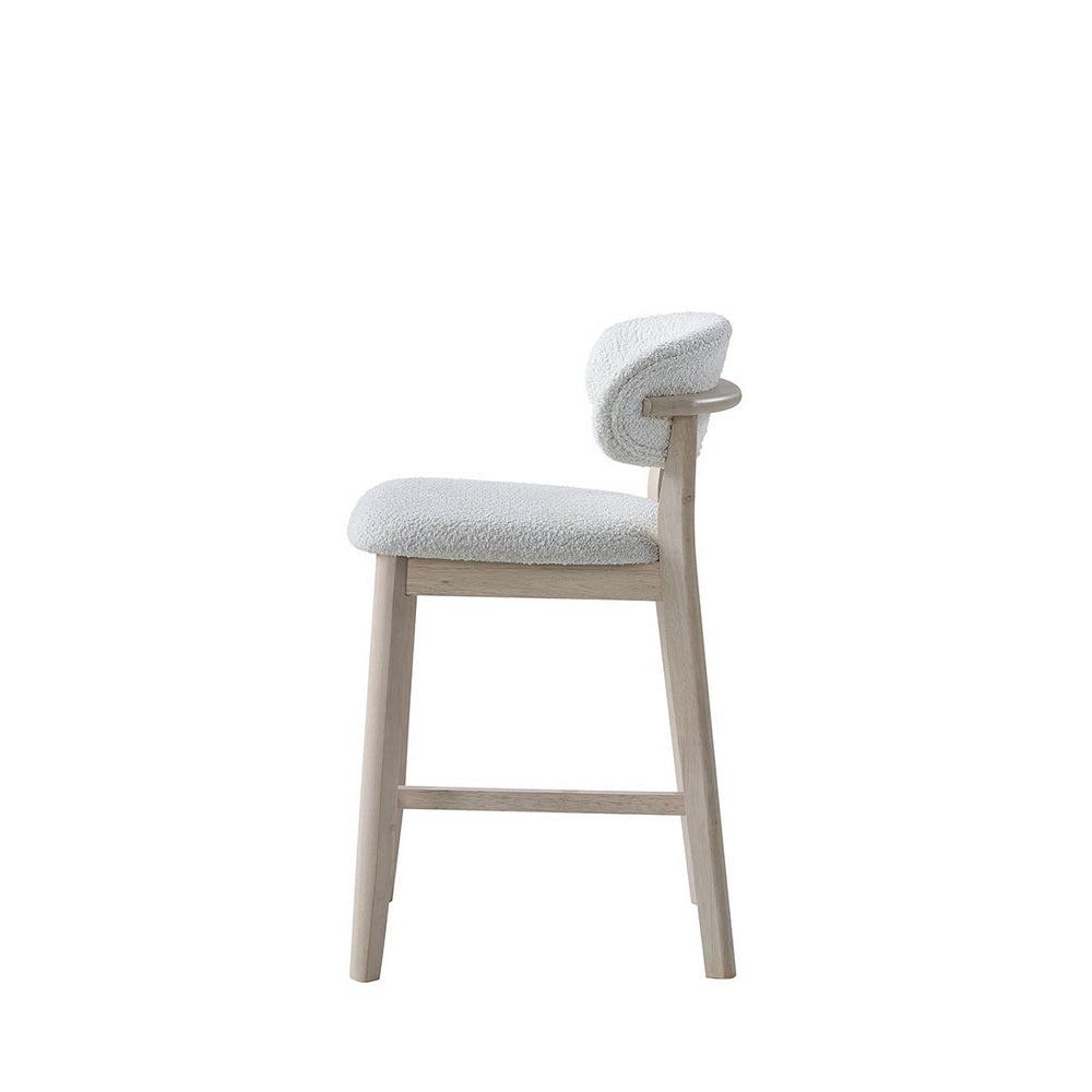 ACTU Counter Stools Set of 2, 26” Upholstered Bar Stools, Solid Wood, Mid-Century Modern - Image #0