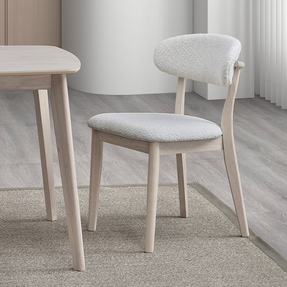 ACTU Scandinavian Dining Table Set with Upholstered Chairs for Small Spaces (Seats 4–6) - Image #0
