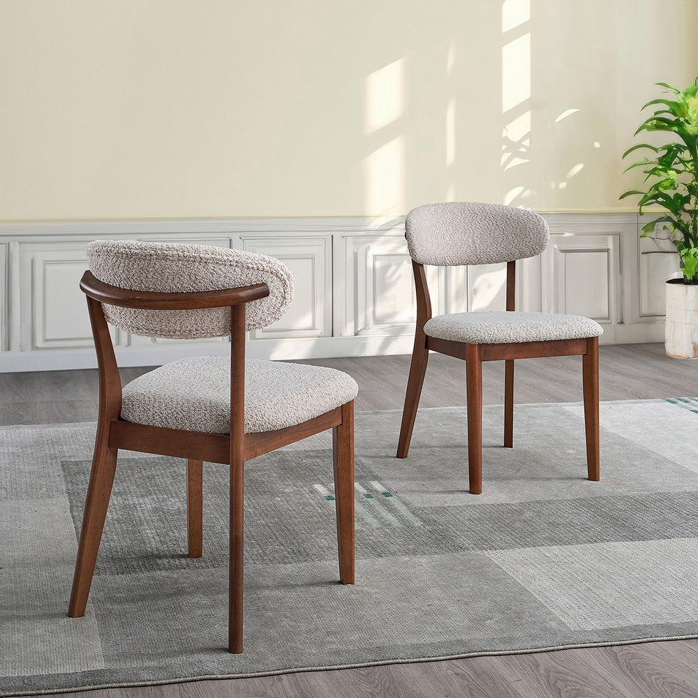 ACTU Scandinavian Dining Table Set with Upholstered Chairs for Small Spaces (Seats 4–6) - Image #0