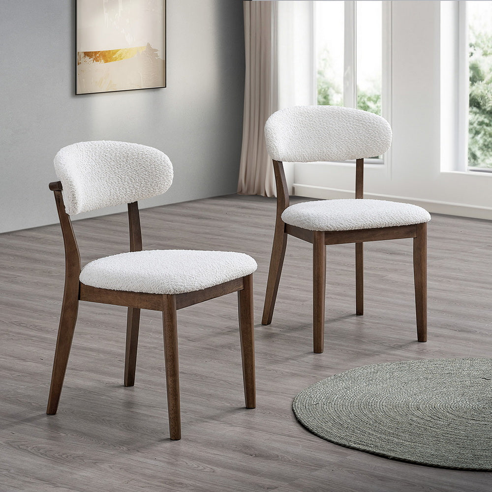 ACTU Scandinavian Dining Table Set with Upholstered Chairs for Small Spaces (Seats 4–6) - Image #0