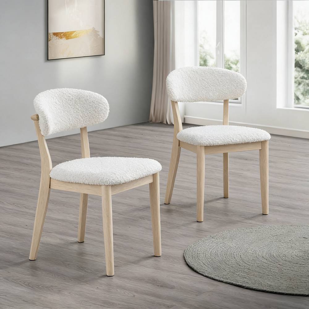 ACTU Scandinavian Dining Table Set with Upholstered Chairs for Small Spaces (Seats 4–6) - Image #0
