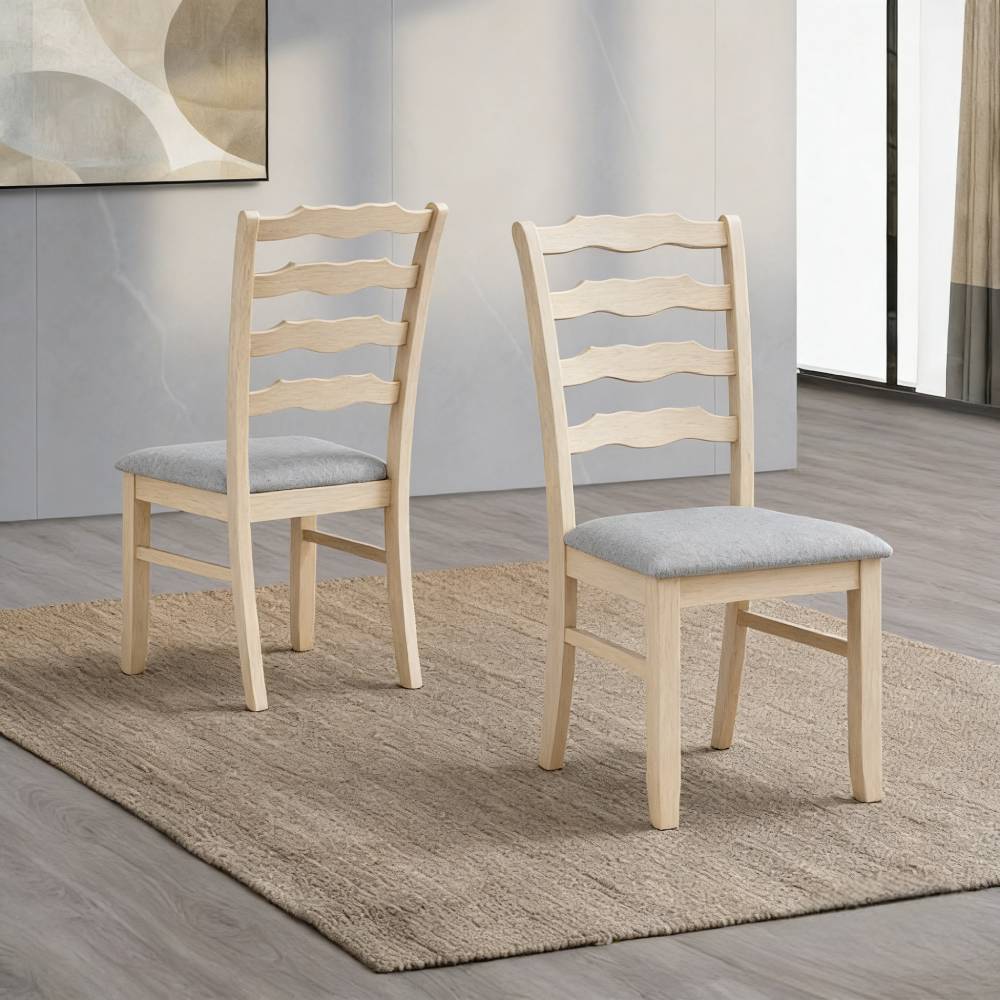 ACTU Farmhouse Dining Table Set with Upholstered Chairs for 4–6 - Image #0