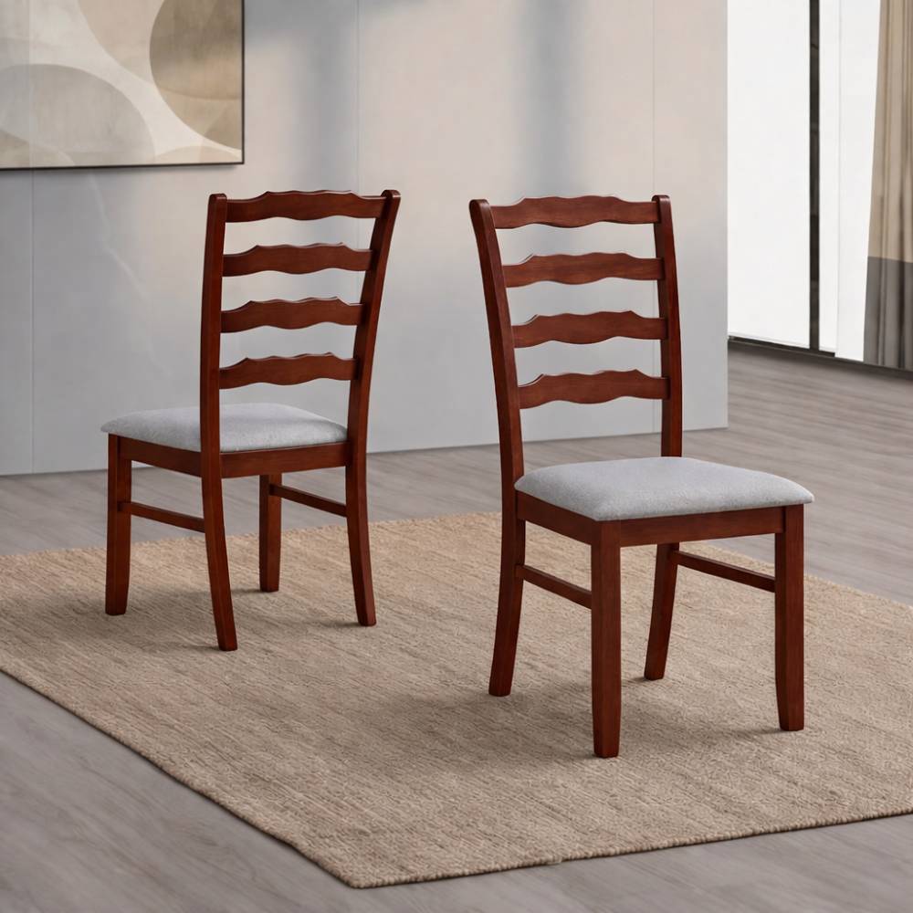 ACTU Farmhouse Dining Table Set with Upholstered Chairs for 4–6 - Image #0