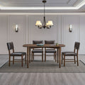 ACTU 58” Mid-Century Modern Dining Table Set for Small Spaces (Seats 4–6) - Image #0
