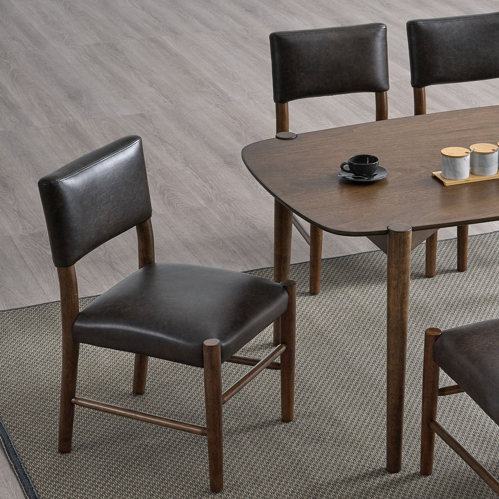 ACTU 58” Mid-Century Modern Dining Table Set for Small Spaces (Seats 4–6) - Image #0