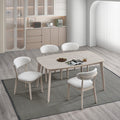 ACTU Scandinavian Dining Table Set with Upholstered Chairs for Small Spaces (Seats 4–6) - Image #0