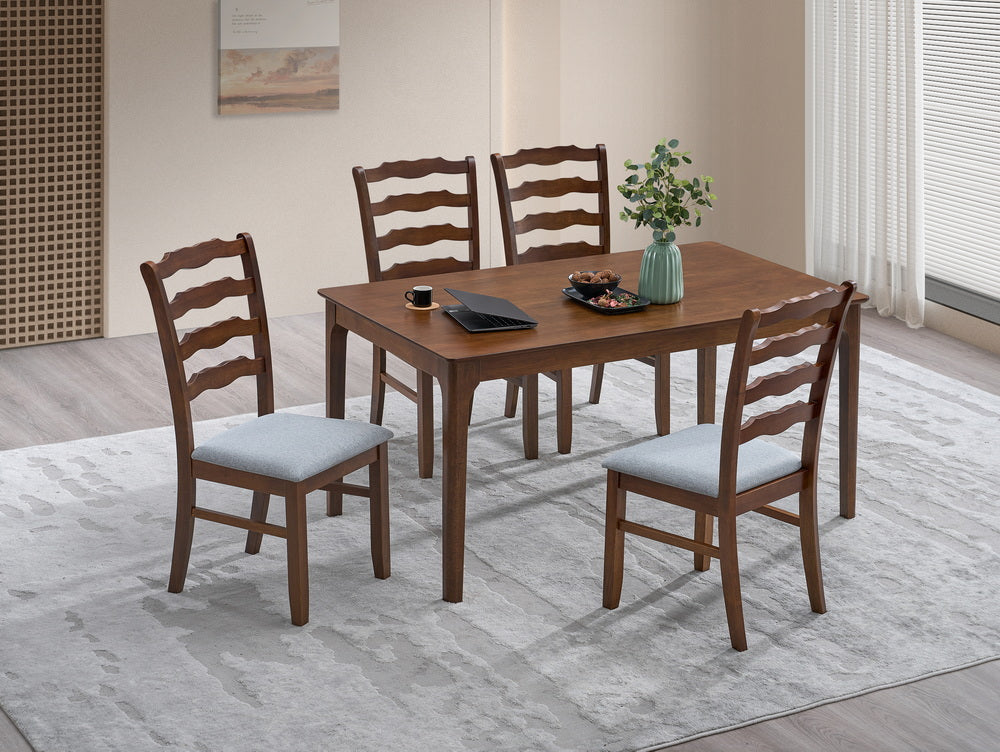 ACTU Farmhouse Dining Table Set with Upholstered Chairs for 4–6 - Image #0