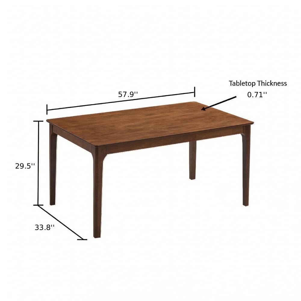 ACTU Farmhouse Dining Table Set with Upholstered Chairs for 4–6 - Image #0