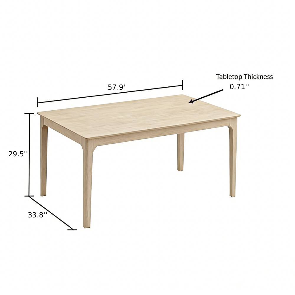ACTU Farmhouse Dining Table Set with Upholstered Chairs for 4–6 - Image #0