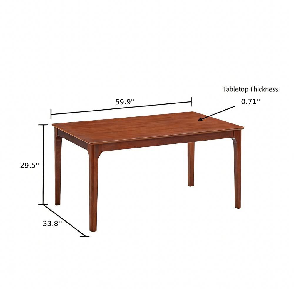 ACTU Farmhouse Dining Table Set with Upholstered Chairs for 4–6 - Image #0