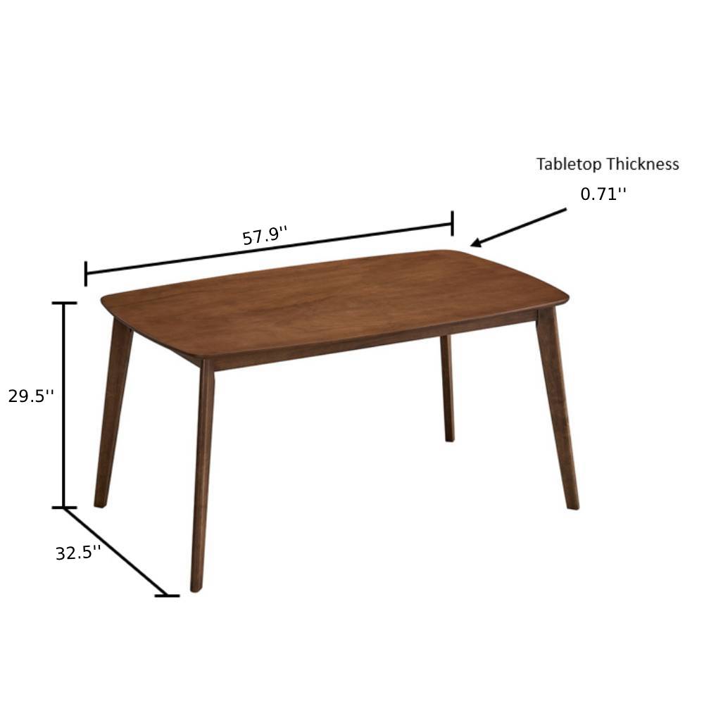 ACTU Scandinavian Dining Table Set with Upholstered Chairs for Small Spaces (Seats 4–6) - Image #0