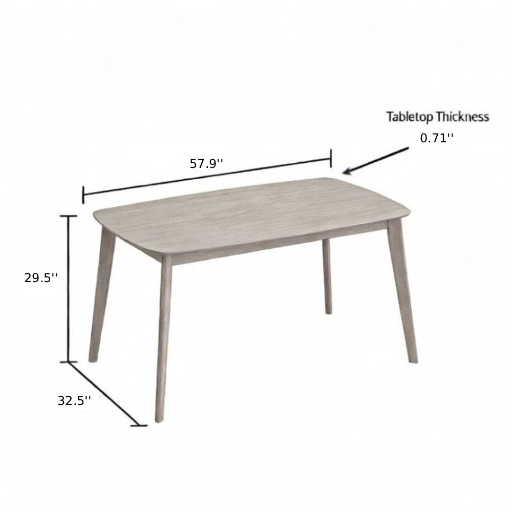 ACTU Scandinavian Dining Table Set with Upholstered Chairs for Small Spaces (Seats 4–6) - Image #0
