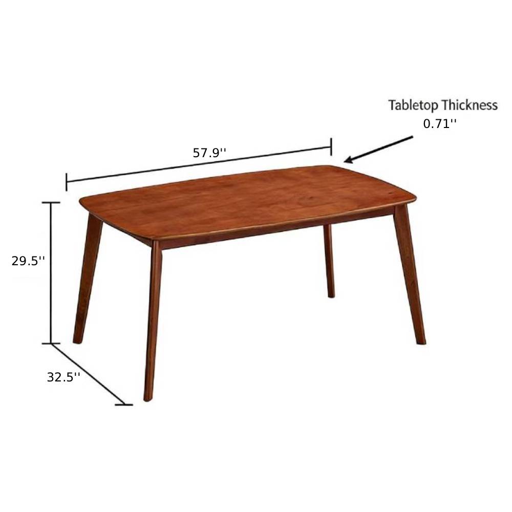 ACTU Scandinavian Dining Table Set with Upholstered Chairs for Small Spaces (Seats 4–6) - Image #0